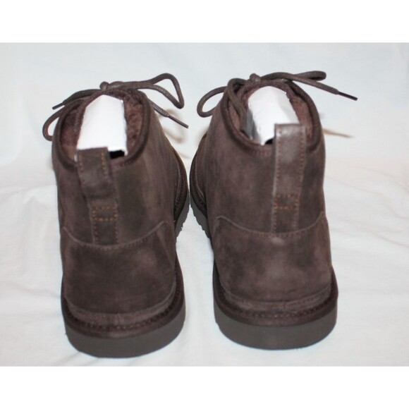 NIB UGG MEN\'S NEUMEL SUEDE SHEARLING LINED CHUKKA BOOTS DDC BROWN 17